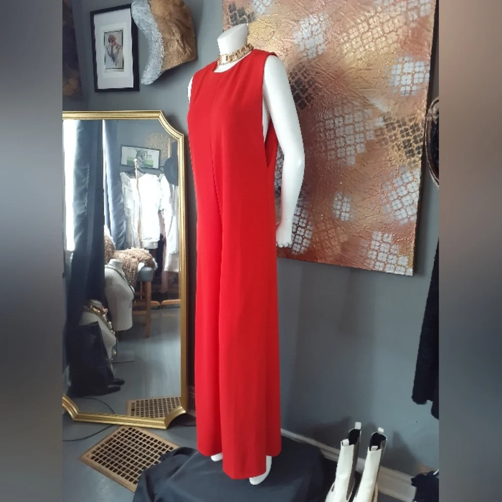 Zara Red Sleeveless Jumpsuit - Picture 4 of 16